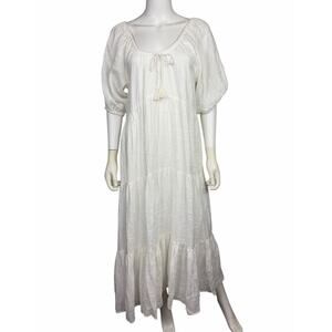 spell maggie embroidered midi dress Baltic Born Womens Spell Boho Midi Dress | Blue Floral main image 1